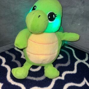 RARE Lullabrites Green Turtle Plush Animal Lullaby & Glow Pal 11" DISCONTINUED